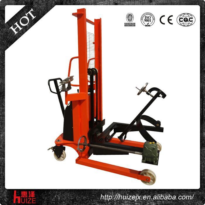 半電動稱重油桶車（夾鐵桶，手搖翻轉(zhuǎn)倒料）